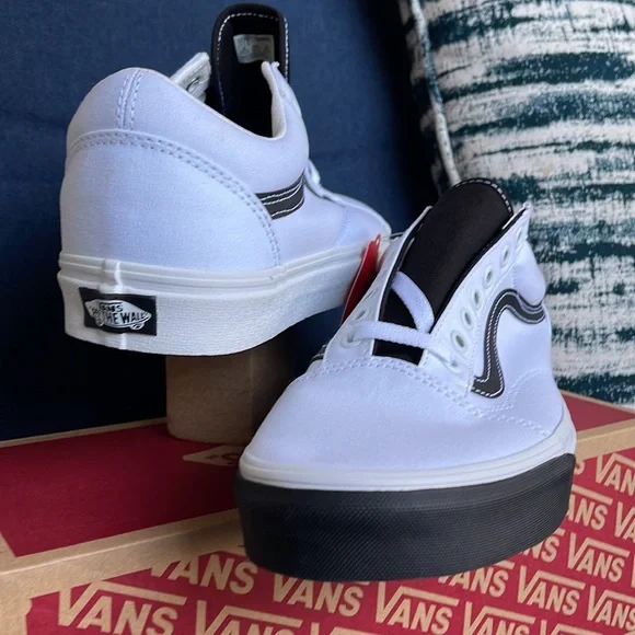 Vans Old Skool Color Block True White / Black MEN`S - Picture 10 of 16